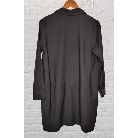 Hatch The Shia Shirt Dress Maternity S/M 1 Black Half Button Pockets Lagenlook - Picture 3 of 5